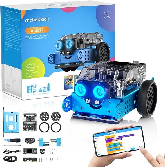 Makeblock mBot 2 Programmable Robots for Children from 8 Years Robot Toy with WiFi Compatible with Scratch and Python Intelligent STEM Kit as a Gift Makeblock mBot2 STEM Robot from 8 Years with WiFi Programmable with Scratch and Python