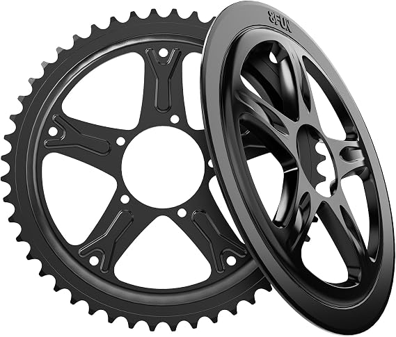 BAFANG Chainring Mid Motor - 44T 52T Offset Sprocket for BBS02B BBS01B Mid Drive Kit,Chain Ring for Electric Bike Conversion Kit BBS02 BBS01,Ebike Part for 8fun 250W 500W 750W
