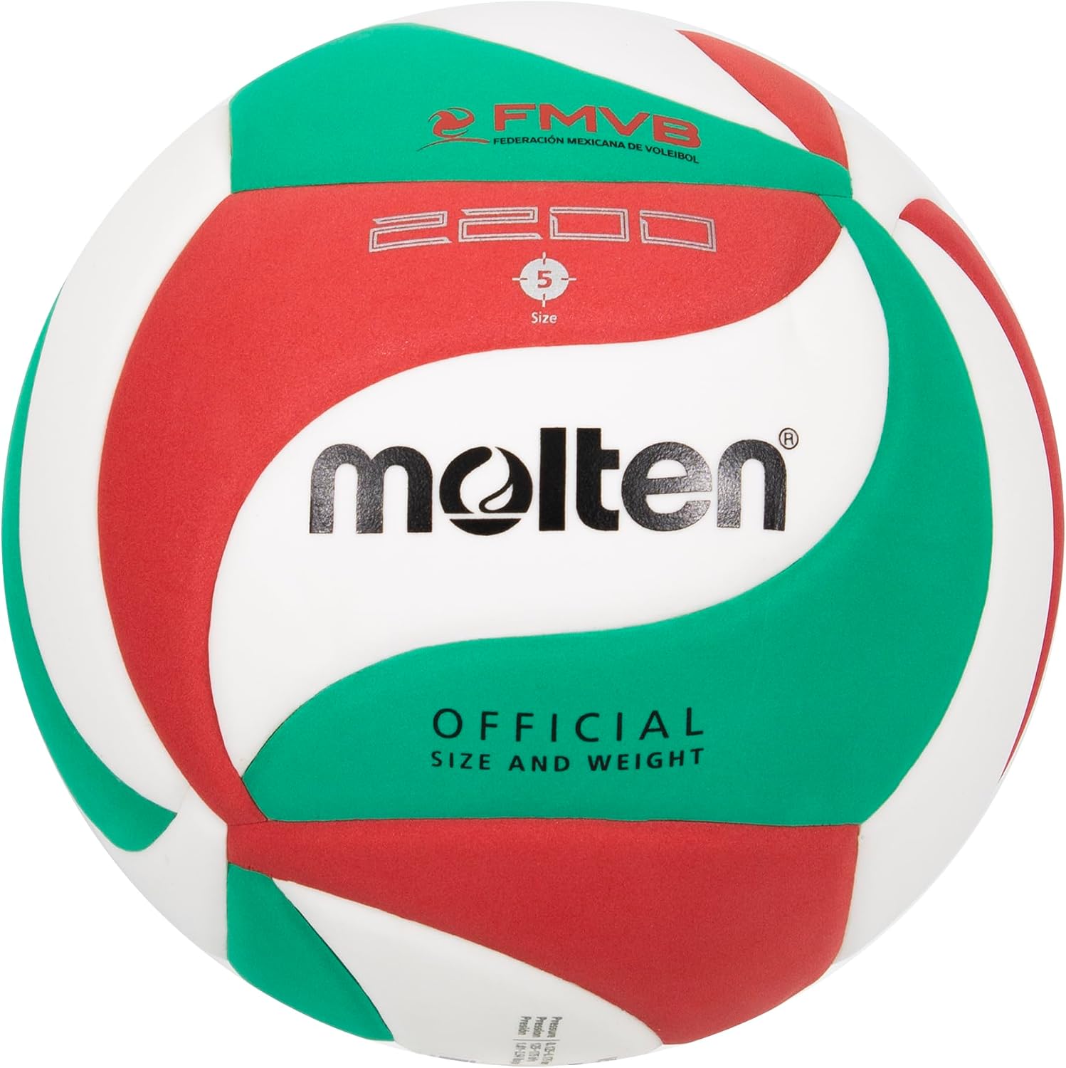 Molten Training Ball V5M2200 WhiteGreenRed 5