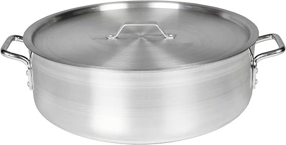 Thunder Group 30 Quart Aluminum Braiser with Lid