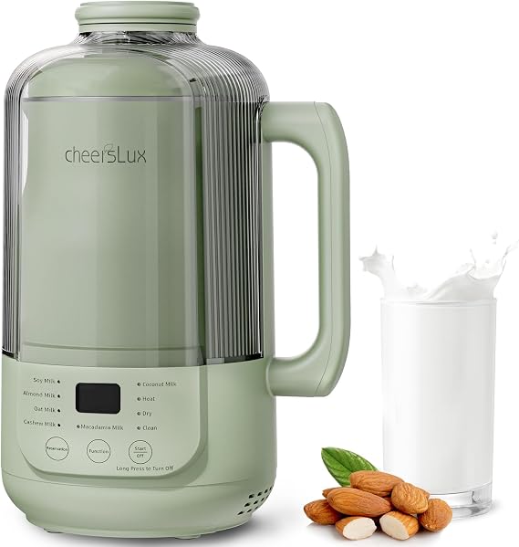 9 in 1 Nut Milk Maker Machine, 40oz Nut Milk Maker for Soy, Almond, Oat, Plant Based Milks and Non-Dairy Milk, Automatic Soy Milk Maker with Low Noise/12-hour Delay Start/Auto Clean/Keep Warm