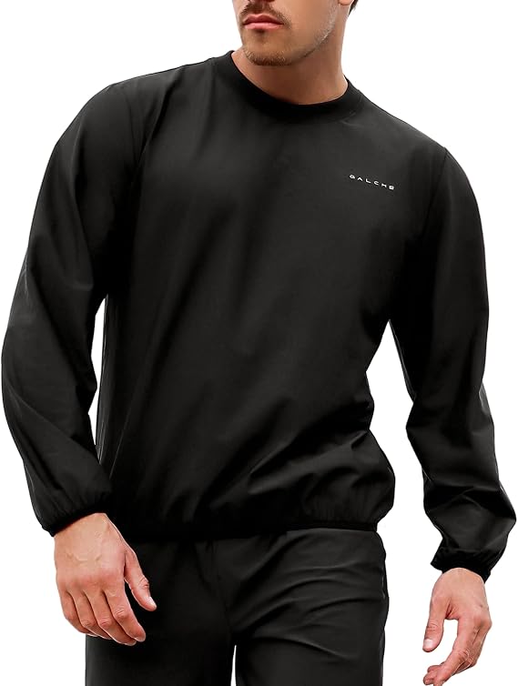 Men's Sauna Suit 2-Piece Performance Sweatshirt and Pants Set for Weight Loss Workout Boxing