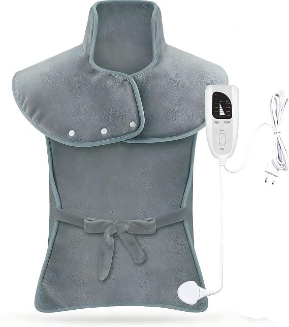 Heating Pad for Neck Shoulders Back Pain Relief, Mothers Day Gifts for Mom Dad Women Men Elderly, Electric Large Heat Pad with 6 Heat Settings 4 Timers, ETL Certified