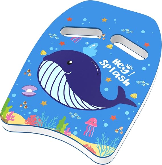HeySplash Kids Swim Kickboard, Pool Training Float for Beginner Swimmers | Assorted Printed Swimming Training Aid, Safe Auxiliary Swim Board for Kids Pool Exercise & Beginner Swimming Practice
