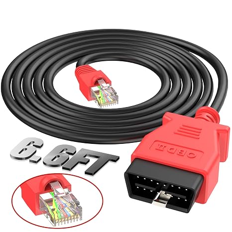 Autel Enet OBD 2 Cable for BMW F G Series Coding, Ethernet to OBDII Cable