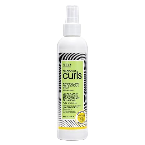 ALL ABOUT CURLS Bond-Building Anti-Breakage Spray, Strengthens & Protects, Vegan & Cruelty Free, Sulfate Free, 8 Fl Oz