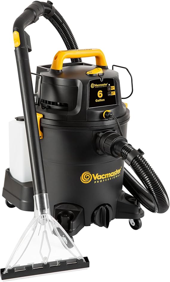 Vacmaster VK609PFR 0201 6 Gal 5.5 PHP 3-in-1 Wet/Dry/Upholstery Shampoo Vac