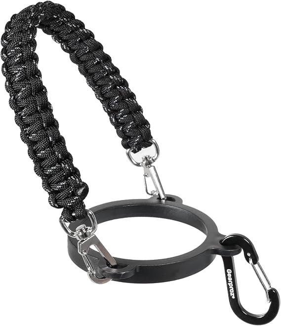 Gearproz HydroCord 2.0 Paracord Handle for 12-40 oz Bottles, Black