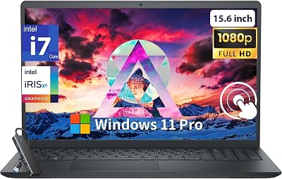 Dell 2025 Inspiron 15 3530 Laptop, Windows 11 Pro, 15.6 FHD Touchscreen Business Laptop, Intel i7-1355U Up to 5.0 GHz CPU, 64GB RAM, 2TB SSD, 1TB HDD, Wi-Fi 6, Microsoft Office Lifetime License
