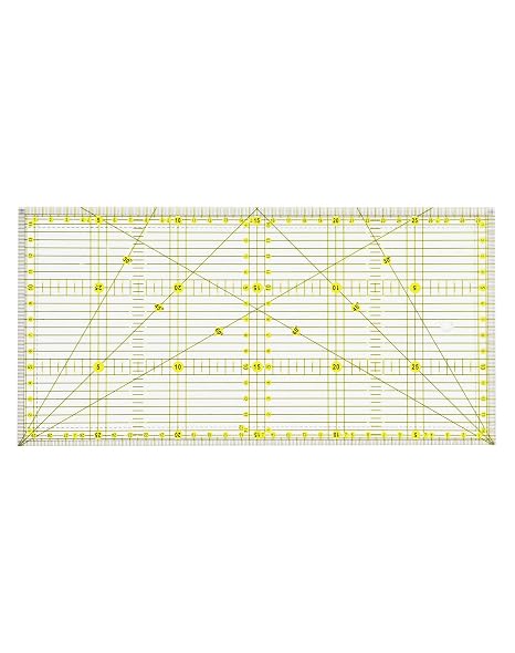 QWORK 15 x 30 cm ruler sewing with angle indicators precise sewing ruler for quilting sewing and patchwork