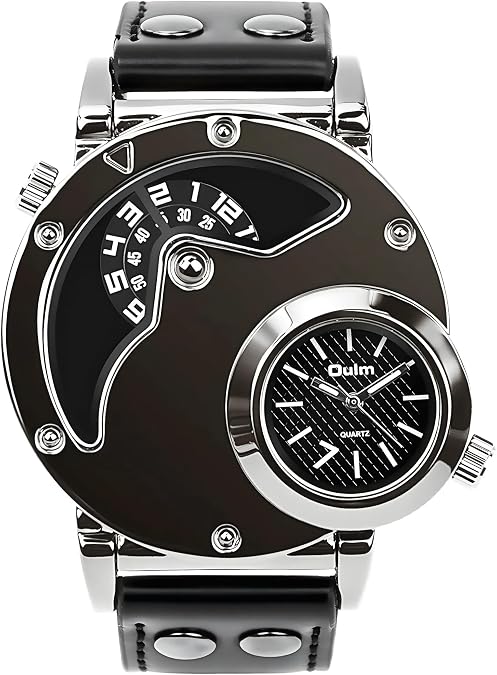 Men's Unique Analog Watch, Waterproof Fashion Dress Quartz Wrist Watch