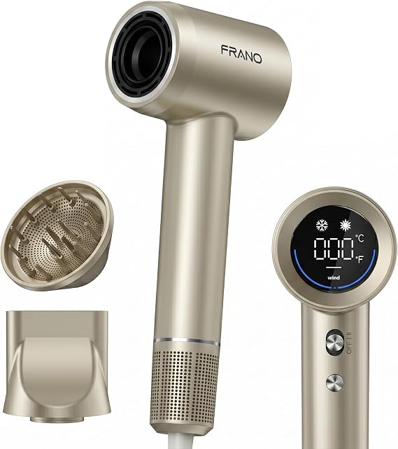 High-Speed Ionic Hair Dryer, Low Noise Blow Dryer with Magnetic Diffuser