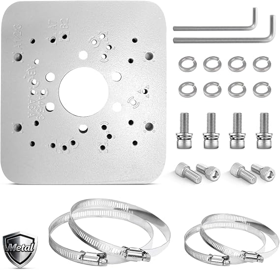Universal Security Camera Mount Wall Mounting Brackets,Vertical Pole Mount Adapter Bracket for CCTV Camera Pole Clamp Solar Panel Clamps Outdoor Video Surveillance