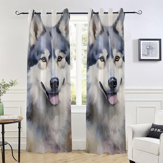Window Curtain Happy Husky Thermal Insulated Room Darkening Window Drapes for Living Room Bedroom 1 Panel 84x42 in