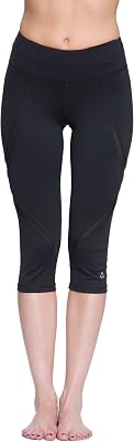 TITIKA Womens Yoga Elastic Waistband Sexy Nets Splicing Tight Breathable Leggings