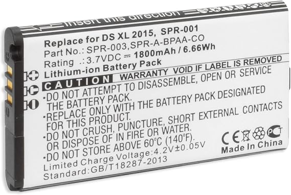 Akku 1800mAh für Nintendo 3DS XL (2011) new 3DS XL (2015) n3DS XL (ersetzt Nintendo Original Akku SPR-001 / -003)