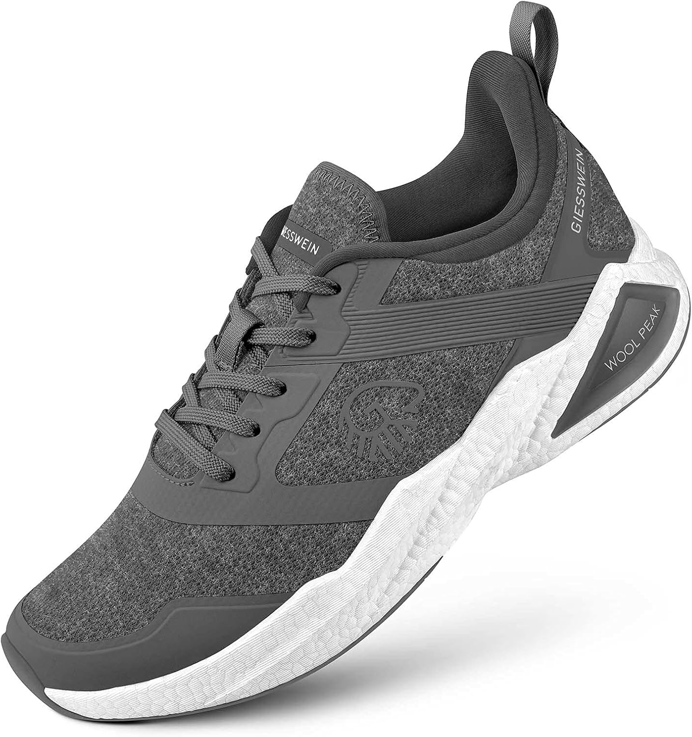 GIESSWEIN Wool Peak Mens Merino Running Shoe Extra Light Sports Shoes with Engery Boost Outdoor & Indoor Merino Trainers