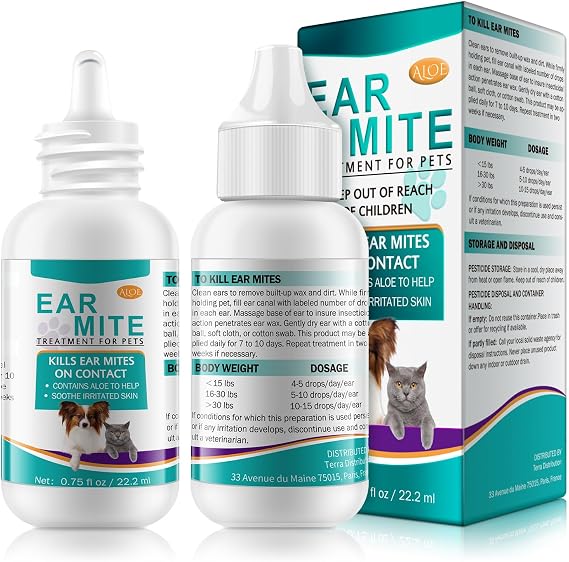 Ear Mites Treatment for Dogs and Cats,Dog Ear Infection Treatment Drops