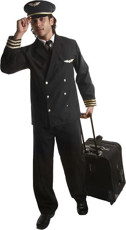 Dress Up America Pilot Costume for Adults - Airline Captain Uniform for Men