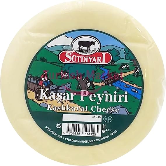 Sutdiyari Premium Turkish Kashkaval Cheese Kasar Peyniri Traditional Taste Authentic 400 G by TOM UK