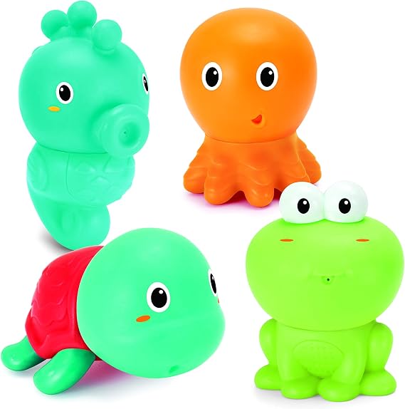 Infantino Sensory Plug & Play Plumber Robot Bath Time Set - 16 Piece Multi-activity Bath Toy for Sensory Exploration and Learning Cause and Effect