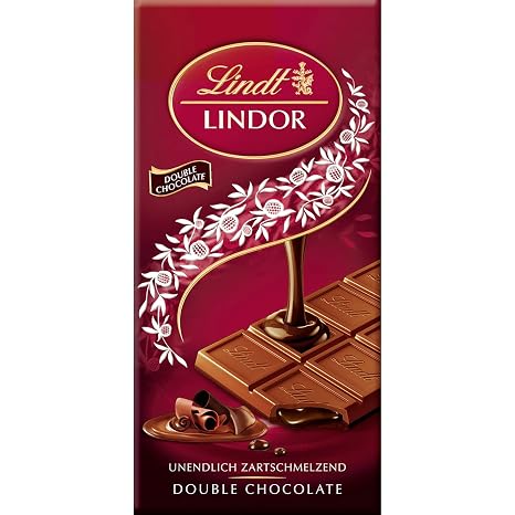Lindt Schokolade LINDOR Double Chocolate 100g Tafel Geschenk