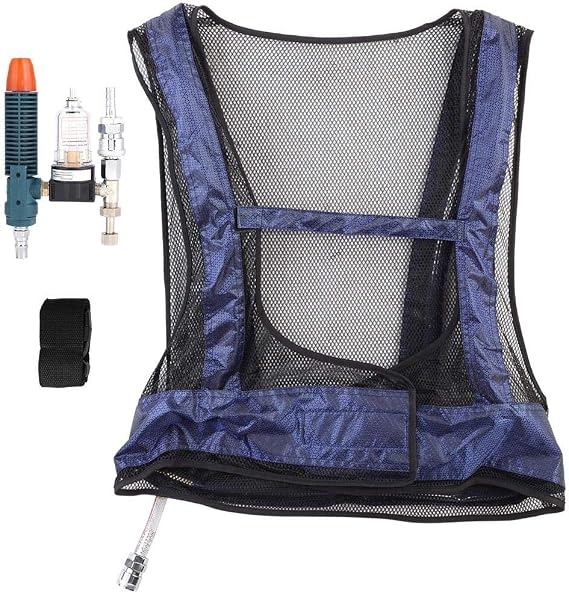 Yosoo Air Conditioner Waistcoat Welding Steel Air Compressed Cooling Vest Vortex Tube Air Conditioner Waistcoat