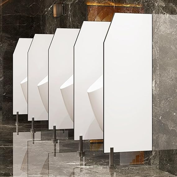 Urinal Partition, Floor-Mounted Urinal Privacy, Adult Urinal Baffle, Water Proof Divider Screen, for Schools/Shopping Malls/Public Places(White,1Pcs)