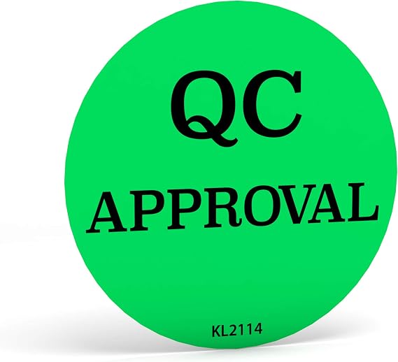 Kenco 2" Circle Inventory Control Stickers for Shipping and Inventory - 500 Permanent Adhesive Labels Per Roll Made in The USA (QC Approval, 12 Pack)