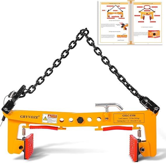 772 lbs Granite Slab Lifting Clamp, 11.8"-20" Adjustable Opening