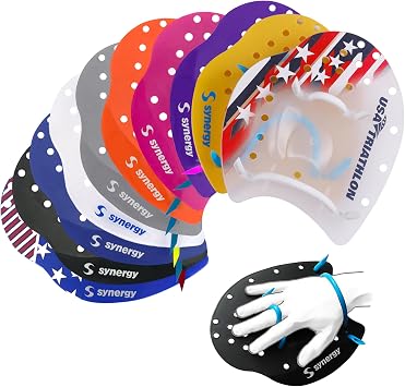 Synergy Hand Paddles for Swim Training USAT, Medium