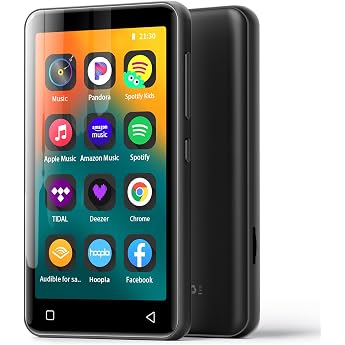 innioasis 80gb mp3 player with bluetooth and wi-fi mp3 player amazon music audible apple music 4 inch touchscreen android streaming mp3 mp4 player for kids black