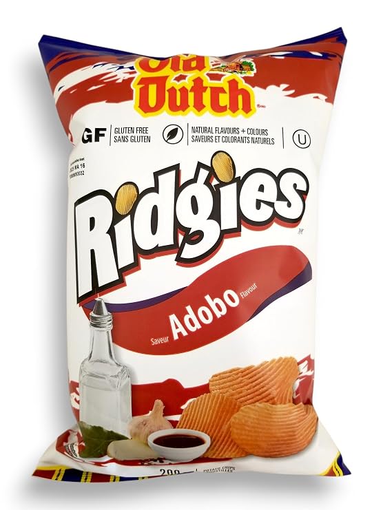 Old Dutch Ridgies Adobo Flavored Potato Chips, 200g/7 oz