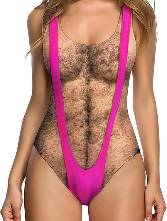 RAISEVERN Women's One Piece Swimsuit Funny 3D Print Bathing Suit