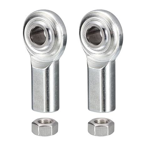CF4 Rod End Bearing Heim Joints, 1/4 x 1/4-28 Right Hand Female Thread Heim Joint with Jam Nuts 2pcs