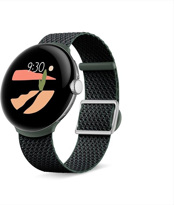 Google Pixel Watch Woven band – Dark Olive