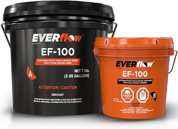 Everflow MPC Clear Epoxy Resin Floor Coating Kit, 3 Gallon