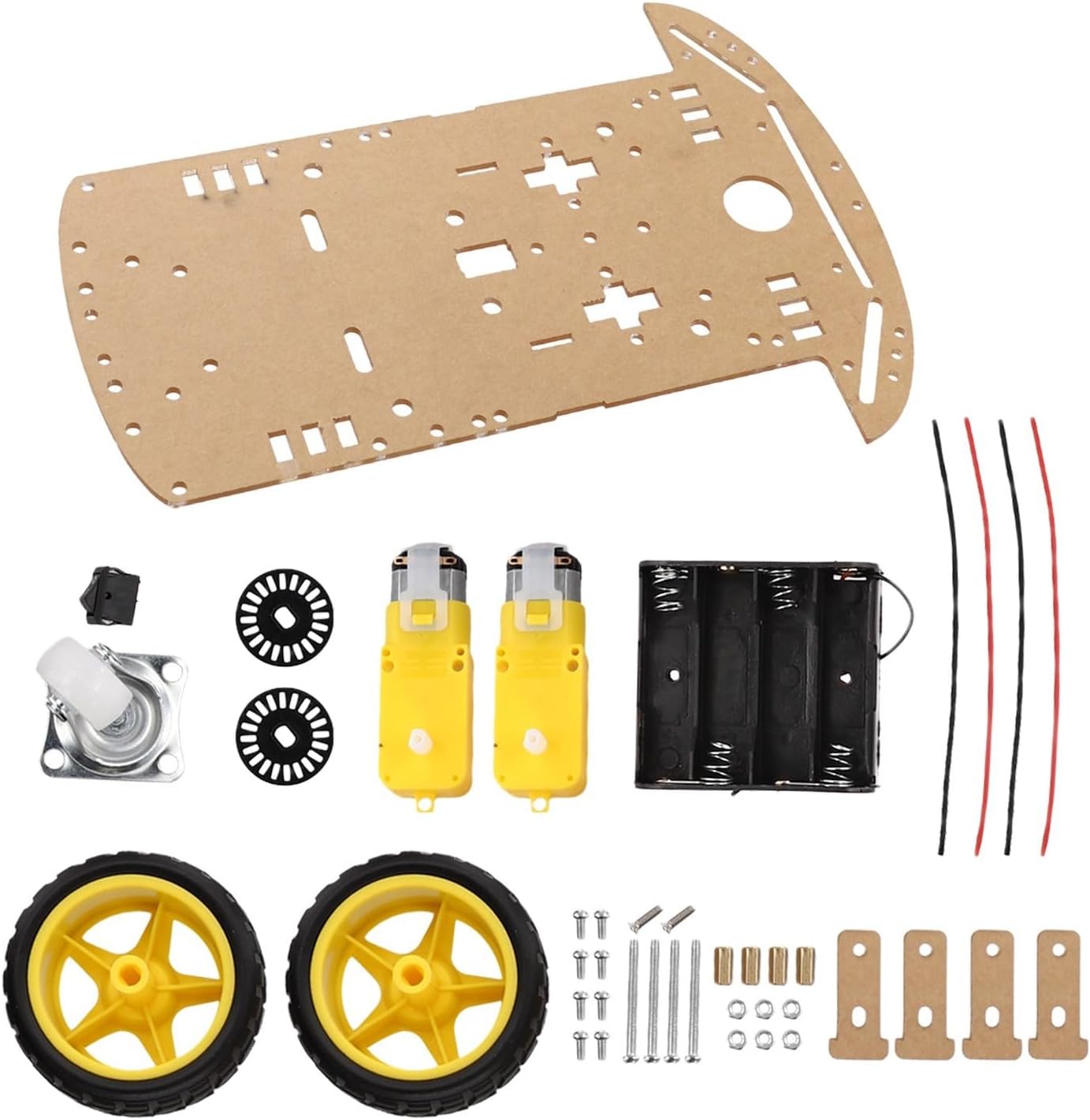 for Smart Robot Car Chassis Kit 2WD for Arduino, Featuring For Encoder, Battery Box, and Two DC Motors for Distance Measurement and DIY Robotics Projects