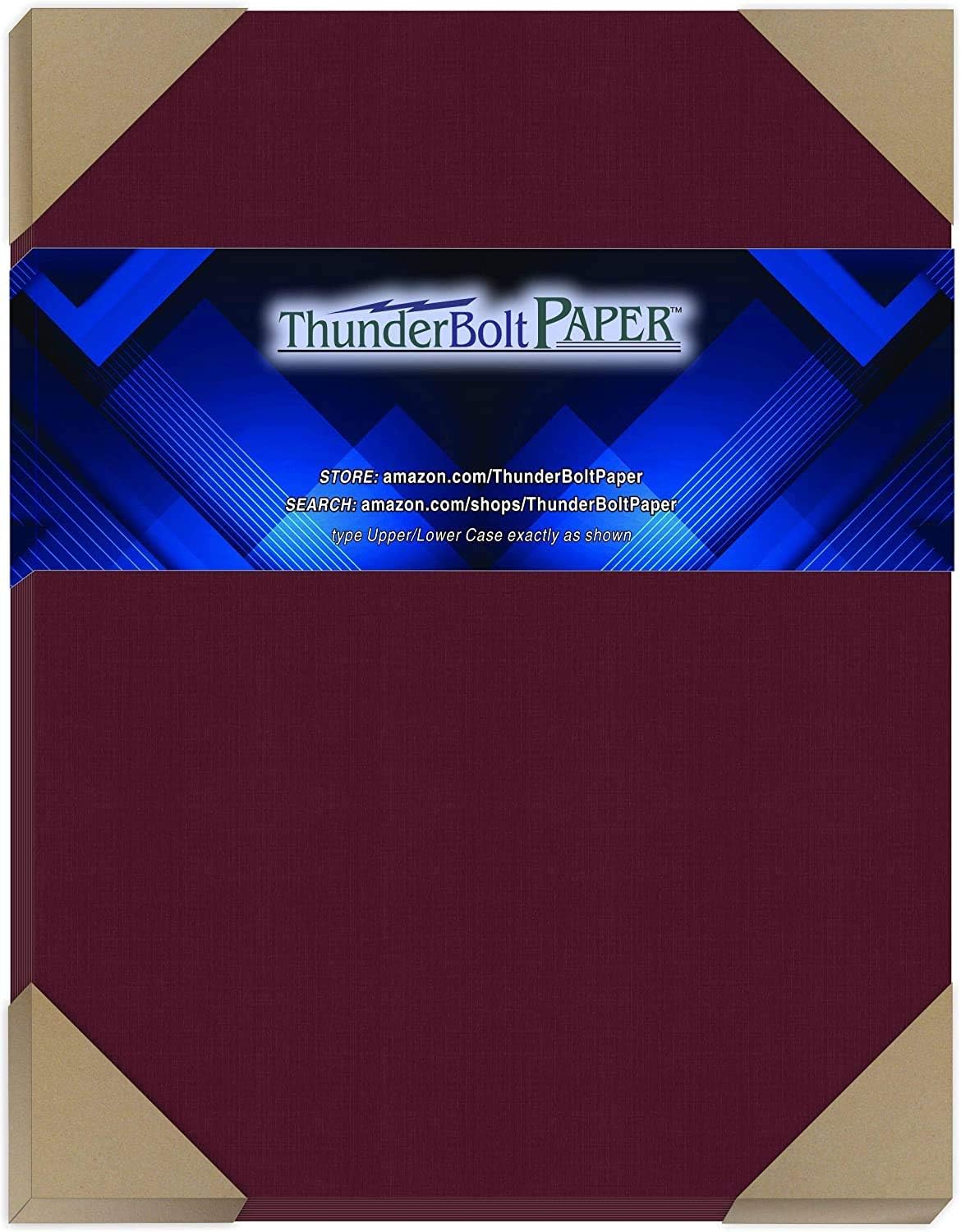 50 Dark Burgundy Linen 80# Cover Paper Sheets - 7 X 10 7X10 Inches Double 5X7 Card Size - folds to 5X7-80 lbpound Card Weight - Fine Linen Textured Finish - Deep Dye Quality Cardstock
