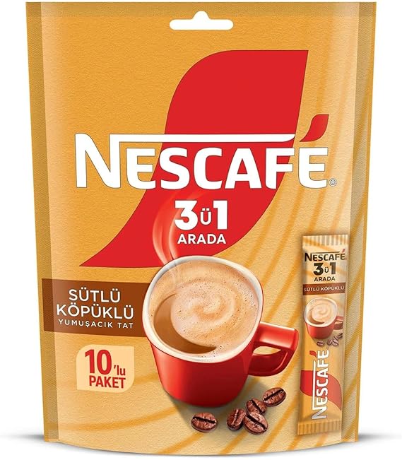 Nescafé 3 in 1 Milk Sparkling Soluble Coffee Mix in 10, 17.4 g