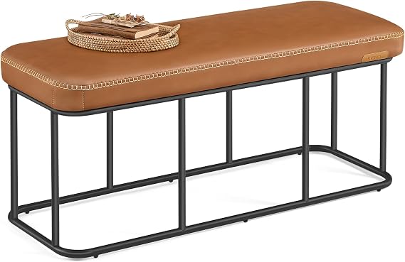 VASAGLE Storage Ottoman Bench for Entryway, PU Leather, Loads 660 lb
