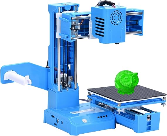 3D Printer Mini Desktop Printing Hine 100x100x100mm Print Size Removable Platform One-Key Printing with TF Card PLA Sample Filament for Beginners Household Education