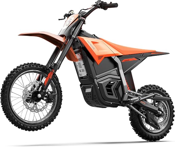 Electric Dirt Bike for Teens & Adults, 3000W Brushless Mid-Drive Motor, 220Nm Torque, 38 MPH, 48V/23.5Ah, IPX6 Waterproof Battery, Full Hydraulic Air-Bag Suspension Ebike