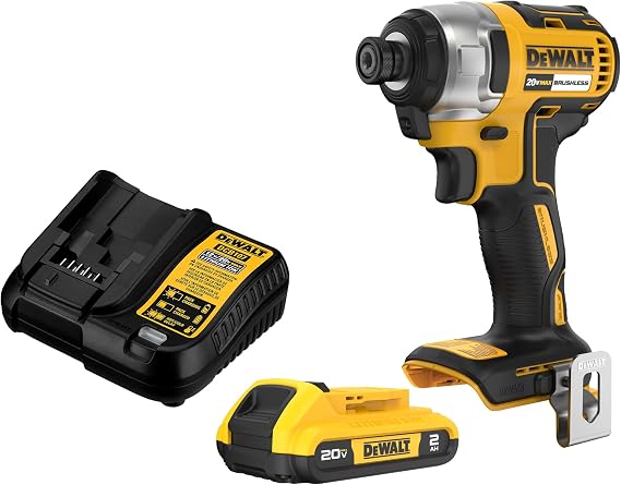 DEWALT 20V MAX Impact Driver, 1/4 Inch, Battery and Charger Included (DCF787D1)