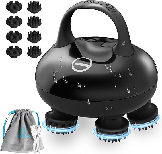COMFIER Cordless Scalp Massager, Electric Head Massager, 3 Modes, 8 Claws