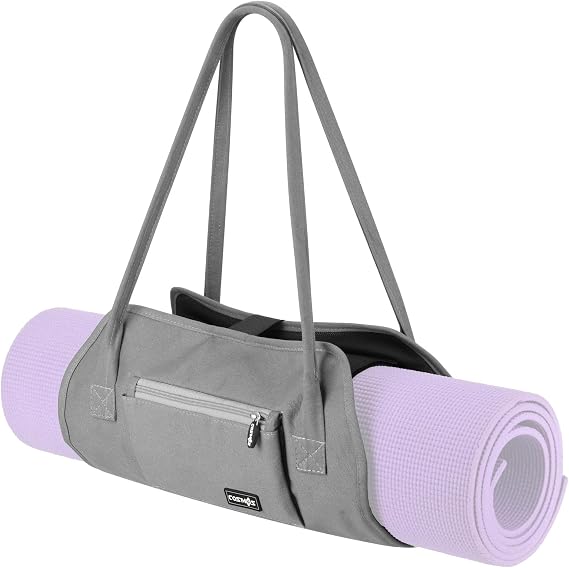 Cosmos Exercise Yoga Mat Carrying Shoulder Strap Bag with Internal and Outside Storge Pocket (Yoga Mat is NOT Included)