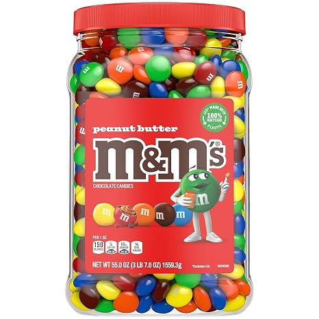 M&M'S Peanut Butter - Peanut Butter Chocolate Candy USA 55 oz - 1.559 kg