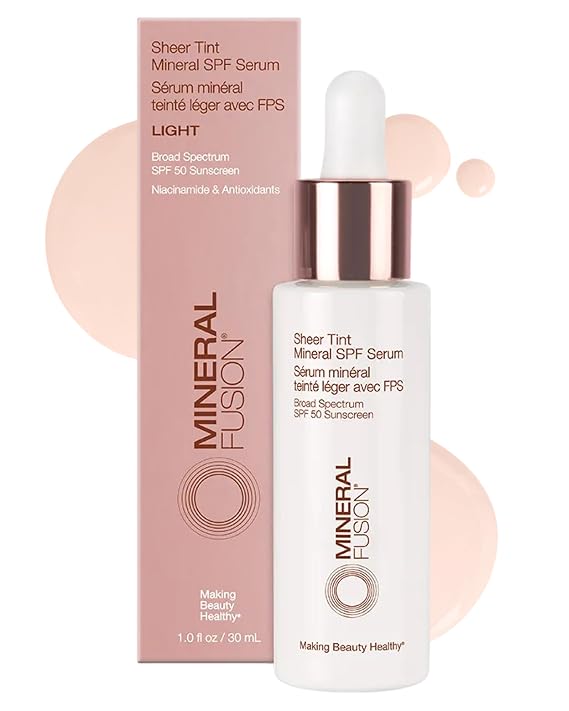 Mineral Fusion Sheer Tint SPF Face Serum (Light), 1 Fl Oz