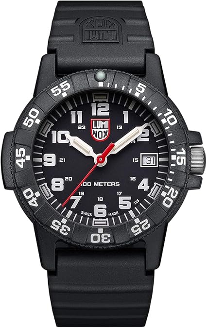 Luminox - Leatherback Sea Turtle XS.0301.L - Mens Watch - Watches for Men - 39mm - Swiss Quartz - 100M Water Resistant - CARBONOX Case - Always Visible - Swiss Made