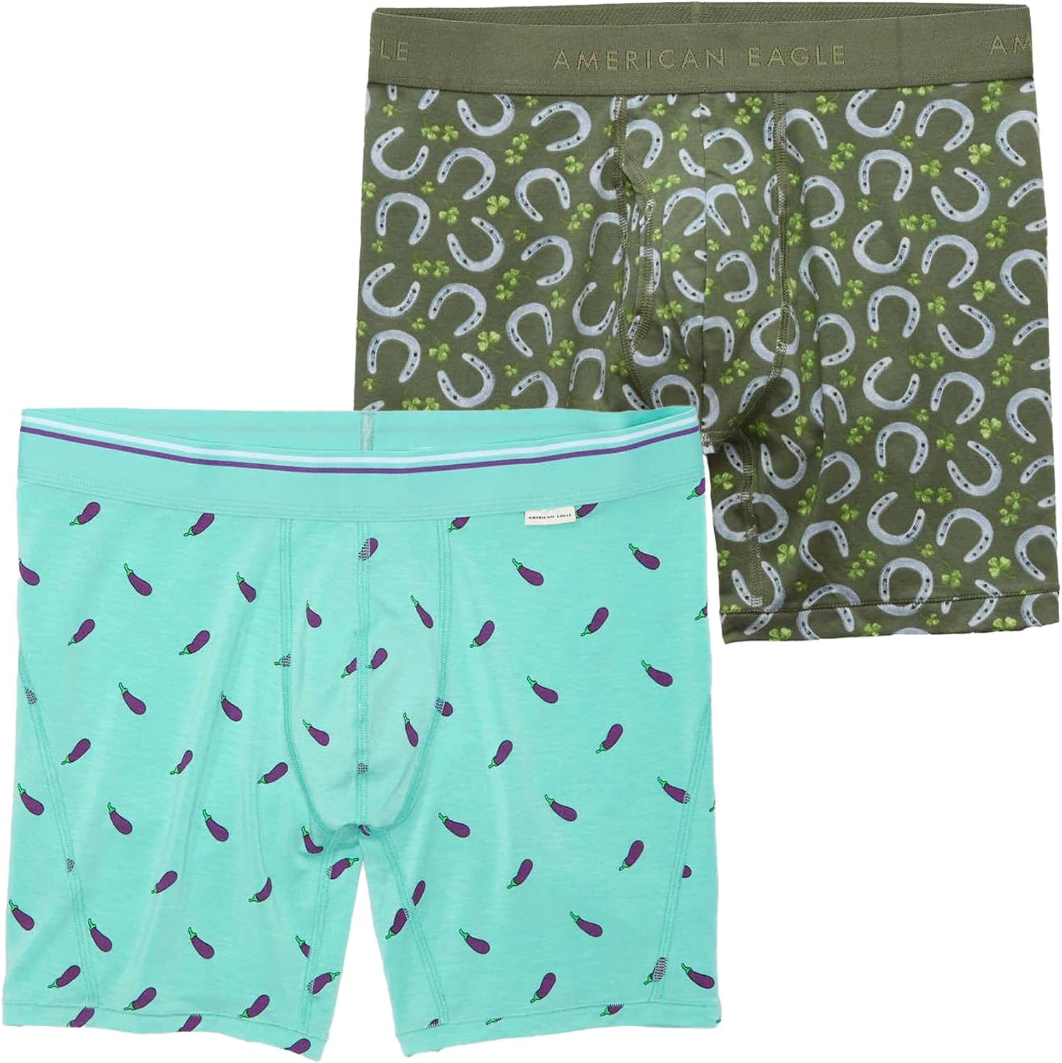 American Eagle アメリカンイーグル メンズ Mens ボクサーパンツ 下着 2枚セット AEO 6 Classic Boxer Brief 2-Pack 股下15cmモデル 並行輸入品